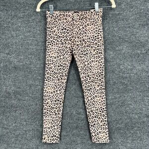 Gap Girls 7 Jeans Stretch Jeggings Leopard Print Skinny Adjustable Waist